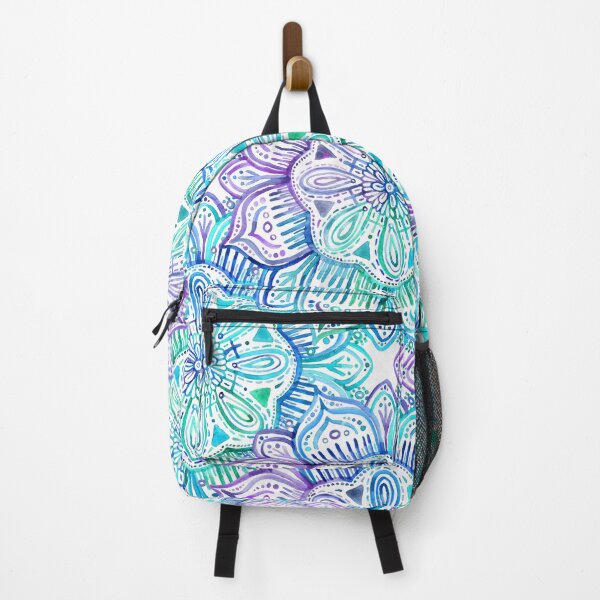Item preview, Iridescent Aqua and Purple Watercolor Mandala  designed and sold by micklyn.