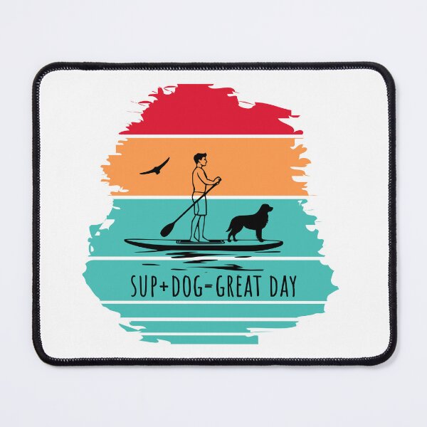 Item preview,  SUP Dog Paddle Boarding - man and Dog on Paddleboard Sunset Design designed and sold by designkb.