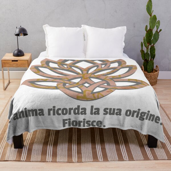 Item preview, L'Anima Ricorda la Sua Origine. Fiorisce | Lotus & Celtic Knot | Spirituale Boho Poster designed and sold by 	aluzia.design.