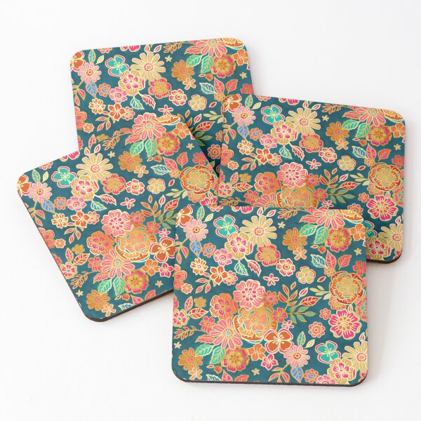 Item preview, Gilded Enamel Seventies Floral designed and sold by micklyn.