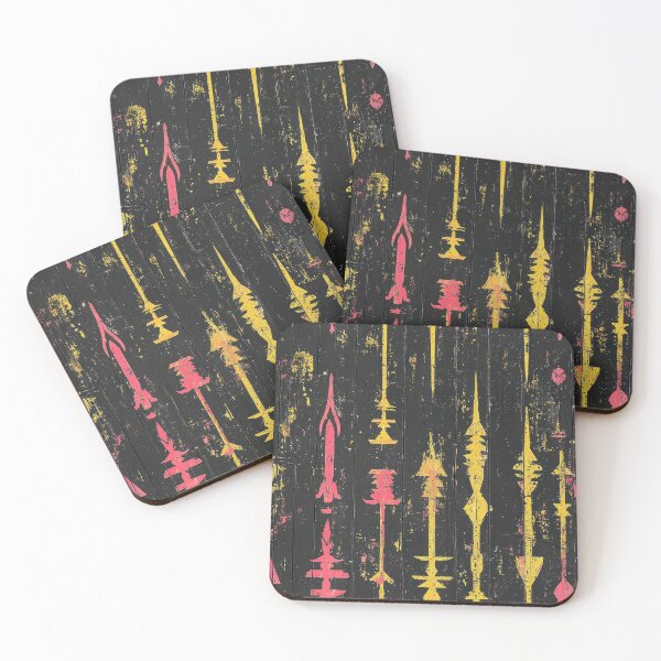Item preview, Bold Red and Yellow on Distressed Black Wood designed and sold by Jonaree Art Design.