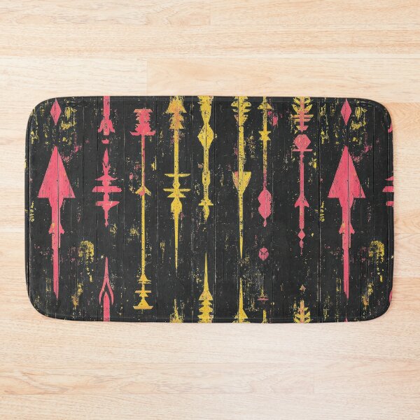 Item preview, Bold Red and Yellow on Distressed Black Wood designed and sold by Jonaree Art Design.