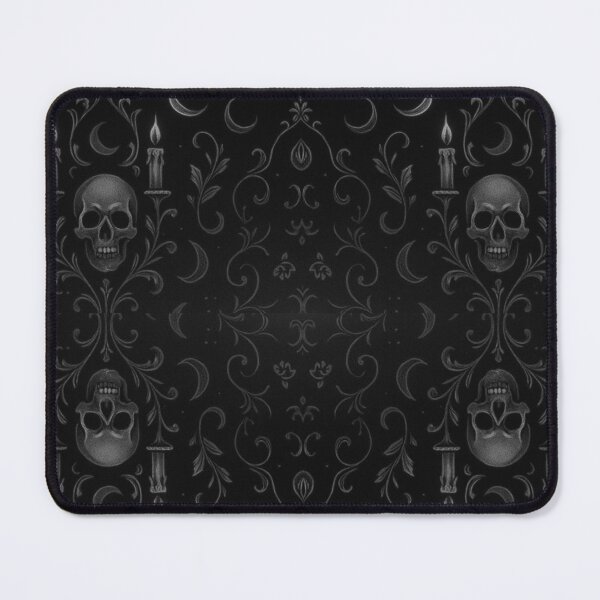 Item preview, Baroque Gothic Skulls - Black and white designed and sold by DarkDesiresAU.