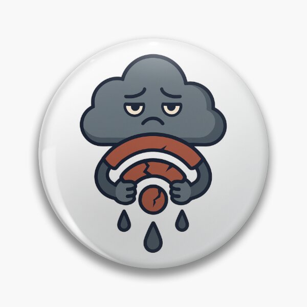 Item preview, Broken Wi-Fi Cloud - Digital Despair Art designed and sold by OnPointOutfits.