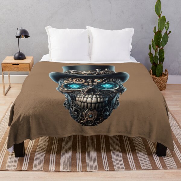 Item preview, Steampunk Skull, Cylinder Hat, Chamoisse Background designed and sold by GaborSkeleton.