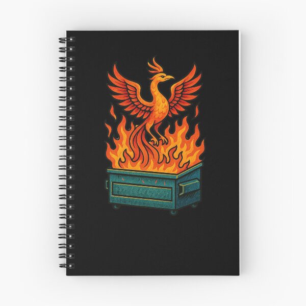 Item preview, Phoenix Rising from the Dumpster Fire Funny Resilience Art designed and sold by FrictionMaxxing.