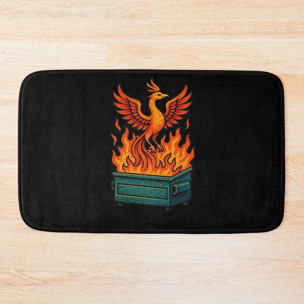 Item preview, Phoenix Rising from the Dumpster Fire Funny Resilience Art designed and sold by FrictionMaxxing.