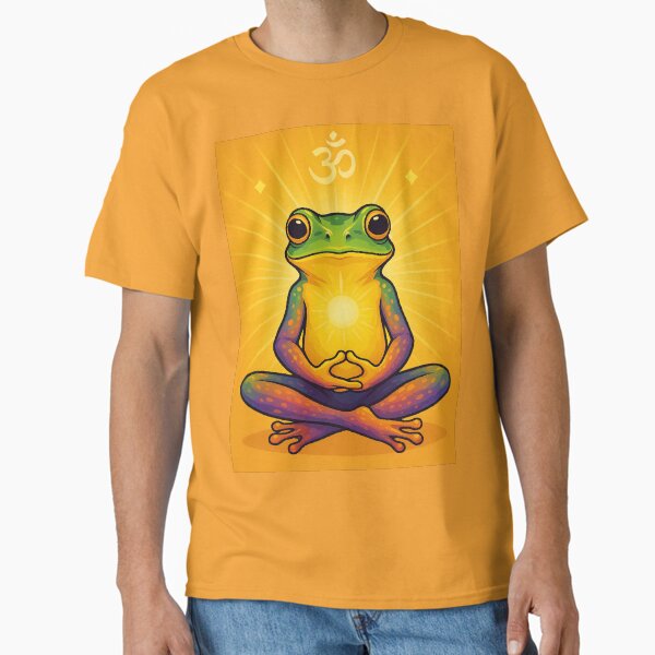 Item preview, Zen Frog — Solar Chakra Frog — Vital Energy Meditation Art designed and sold by El Ojo de Lilith.