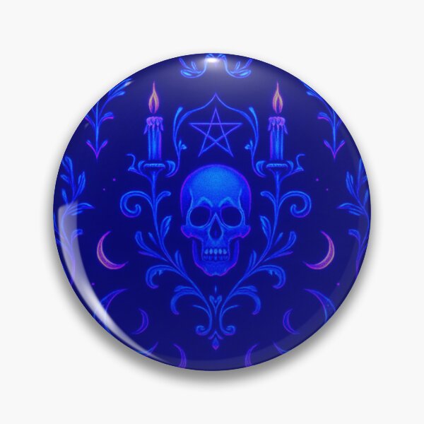 Item preview, Baroque Gothic Skulls - Blue Toned designed and sold by DarkDesiresAU.