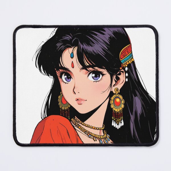 Item preview, Elegant Anime Girl in Saree – Fusion Portrait Art designed and sold by KomoFrames.