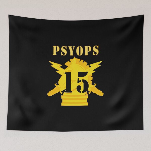 Item preview, Army - PSYOPS w Branch Insignia - 15th Battalion Numeral - Line X 300 designed and sold by Military Insignia Products.