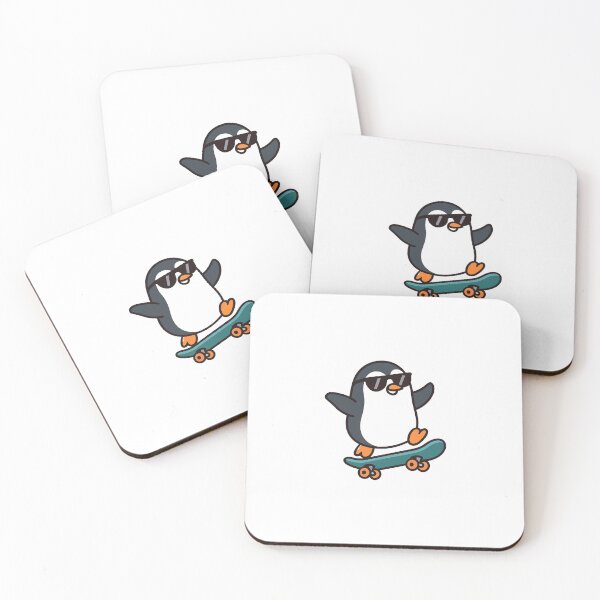 Aperçu de l'œuvre Penguin Skateboarder : Icy Trickster créée et vendue par CritterPop65.