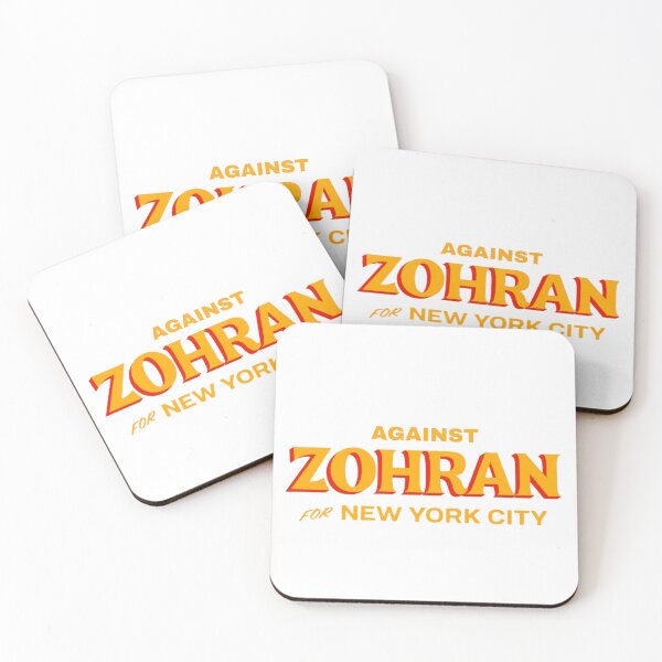 Item preview, yellow against zohran for new york city mayor - anti zohran mamdani - red and blue designed and sold by jessicaleah15.