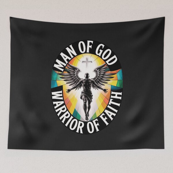 Item preview, Man Of God: Strong & Courageous Bible Artwork designed and sold by elynne9.
