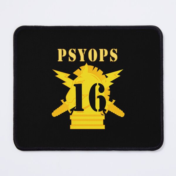 Item preview, Army - PSYOPS w Branch Insignia - 16th Battalion Numeral - Line X 300 designed and sold by Military Insignia Products.