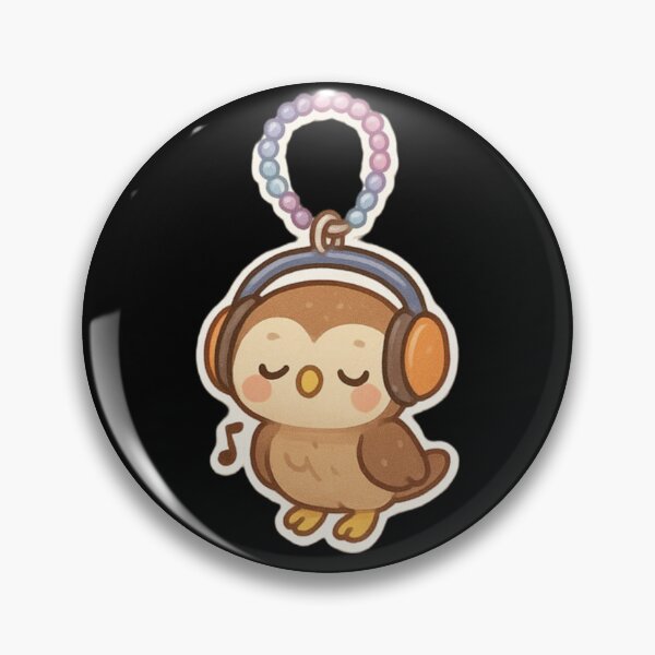 Item preview, Cute owl Kawaii keychain designed and sold by DamioPolArt.