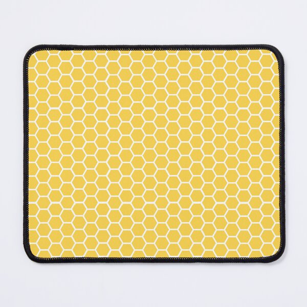 Item preview, Beehive Pattern – Yellow and White Hexagon Honeycomb Design designed and sold by EmeraldeaArt.