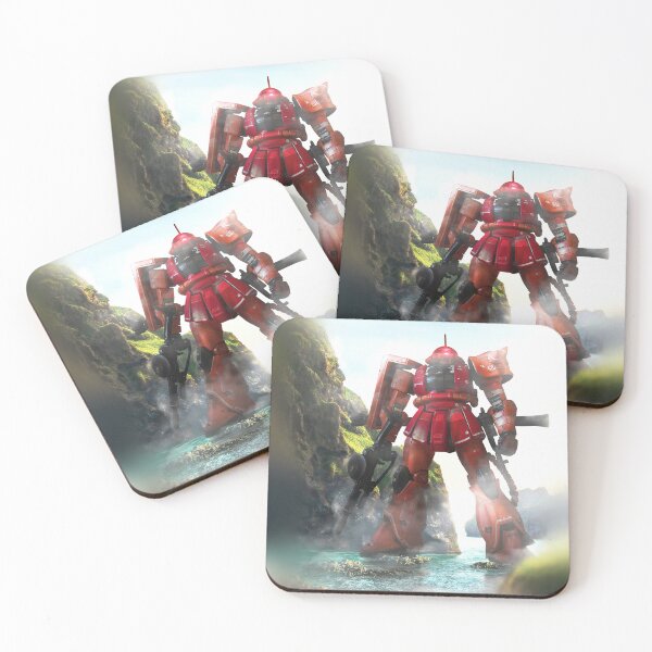 Item preview, ZAKU GUNDAM RED COMET art designed and sold by sabartgunpla.