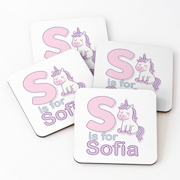 Item preview, S is for Sophia – Cute Unicorn Alphabet Poster for Kids designed and sold by FilizDesigner.
