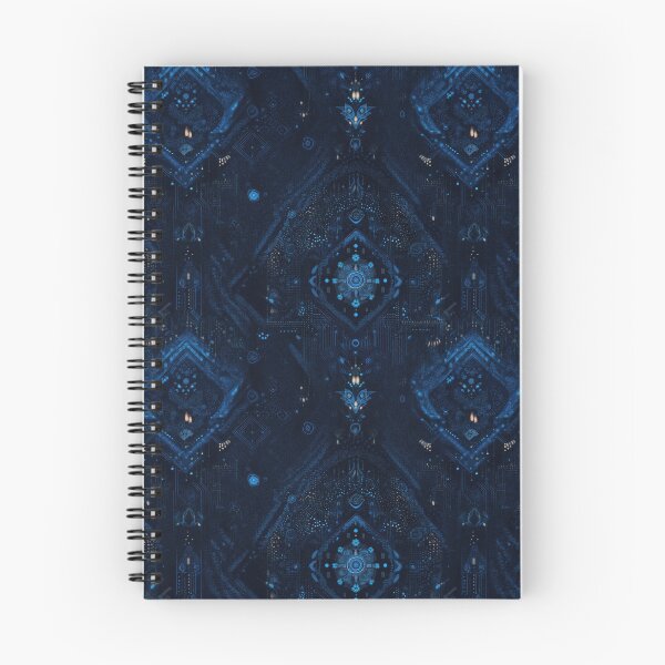 Item preview,  Futuristic Tribal – Blue Digital Tech & Geometric Design designed and sold by myprintedgems.