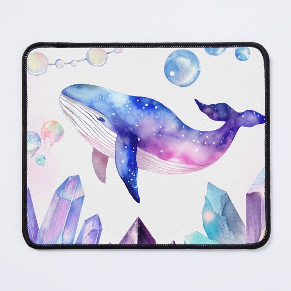 Item preview, Cosmic Whale & Crystals – Dreamy Watercolor Fantasy designed and sold by Softglow-Studio.