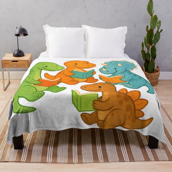 Item preview, dinosaur with Book Dino Book Club in the Jungle designed and sold by Uglyandcute.