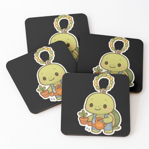 Item preview, Cute Gardener Turtle Kawaii keychain designed and sold by DamioPolArt.