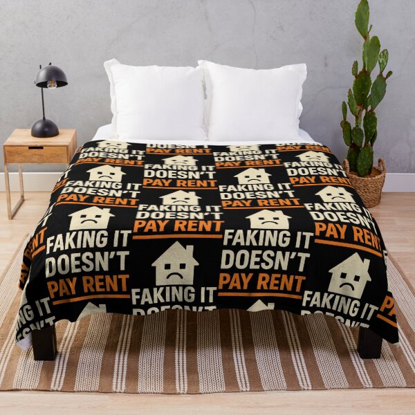 Item preview, Faking It Doesn’t Pay Rent – Real Talk Statement T-Shirt designed and sold by TeeTimeTreasure.