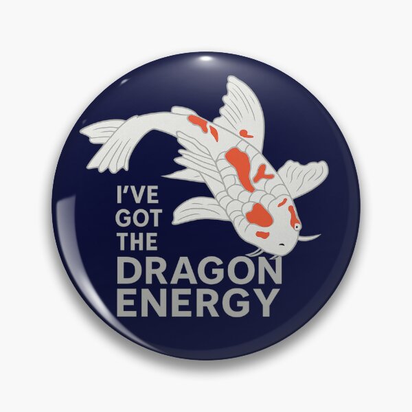 Item preview, Koi Fish Dragon Energy Sticker designed and sold by Madeline Binder Art & Design.