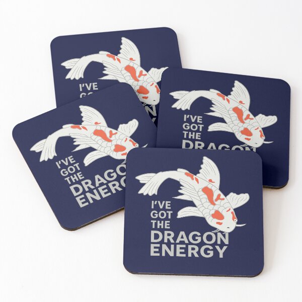Item preview, Koi Fish Dragon Energy Sticker designed and sold by Madeline Binder Art & Design.