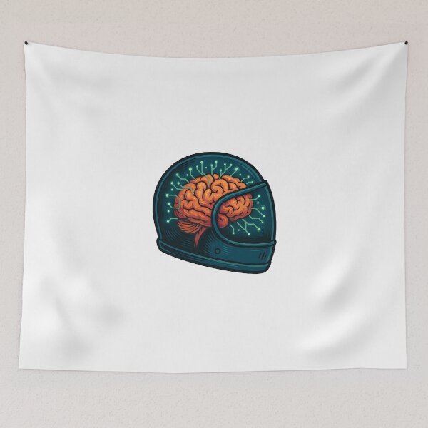 Item preview, Brain Tech Fusion: Futuristic Helmet designed and sold by Papurica.