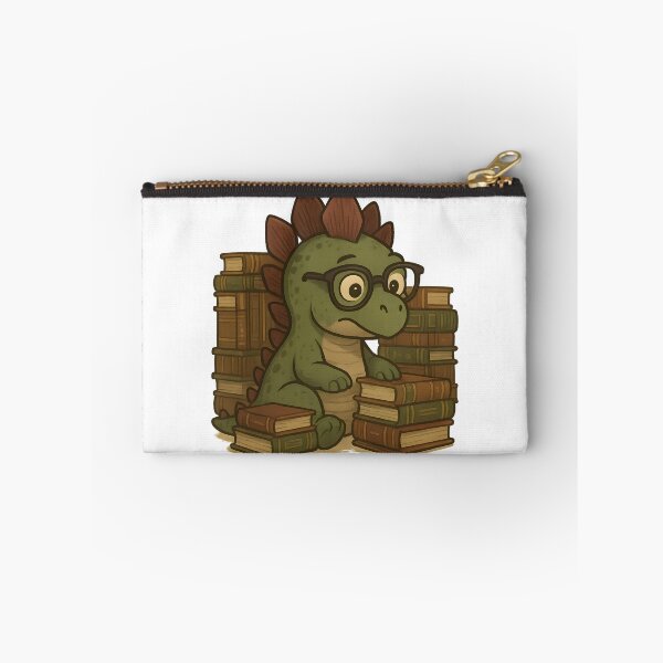 Item preview, dinosaur with Book Stegosaurus in a Library designed and sold by Uglyandcute.