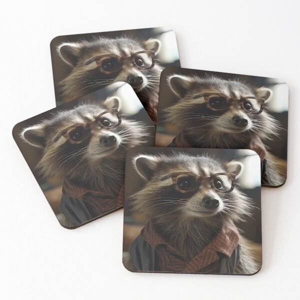 Item preview, Intellectual Raccoon with Glasses – Smart Look designed and sold by naughty-raccoon.