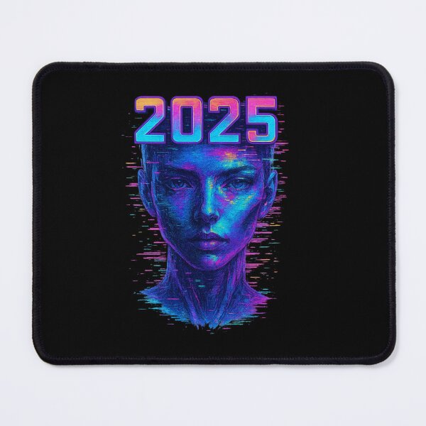 Item preview, glitchcore cyberpunk design with 3D "2025" designed and sold by optimusprime39.