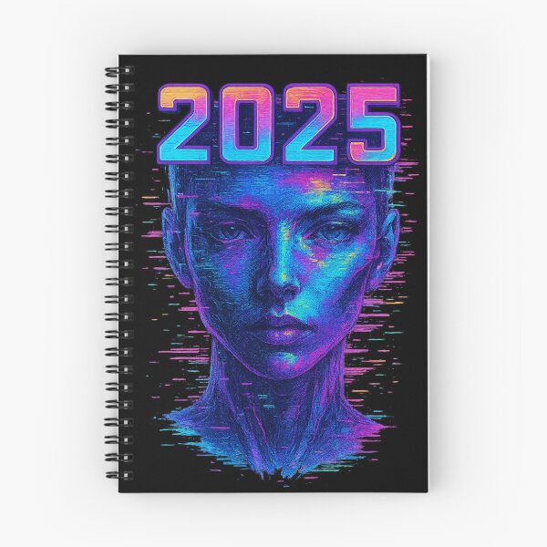 Item preview, glitchcore cyberpunk design with 3D "2025" designed and sold by optimusprime39.