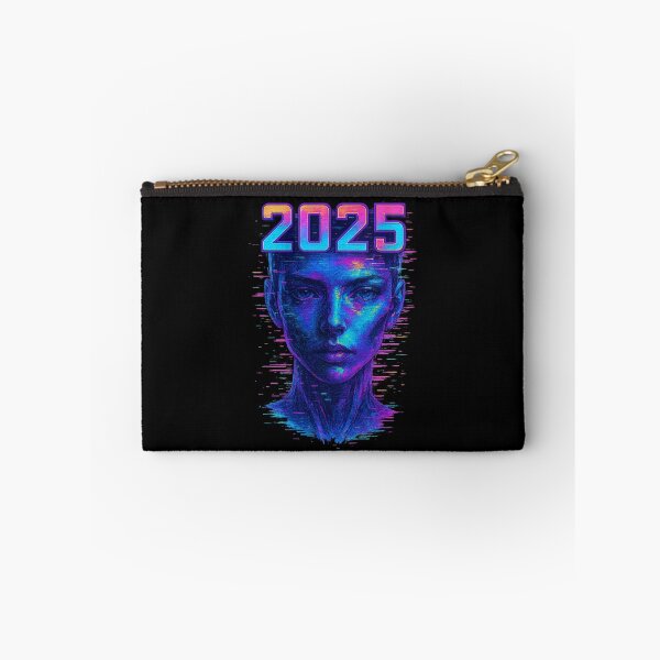 Item preview, glitchcore cyberpunk design with 3D "2025" designed and sold by optimusprime39.