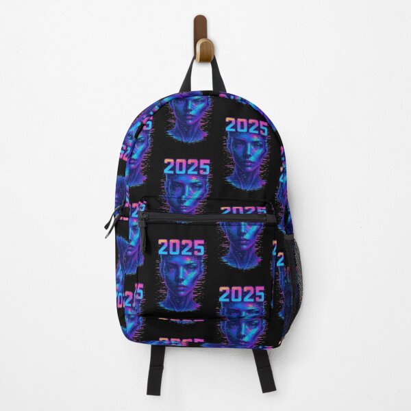Item preview, glitchcore cyberpunk design with 3D "2025" designed and sold by optimusprime39.