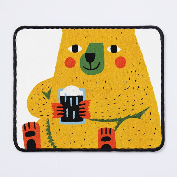 Item preview, Happy Hour Bear With a Frothy Brew designed and sold by ForeverPrintsOK.