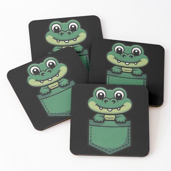 Item preview, Crocodile In Pocket Cute Alligator Shirt Pocket designed and sold by PietrzakDesign.