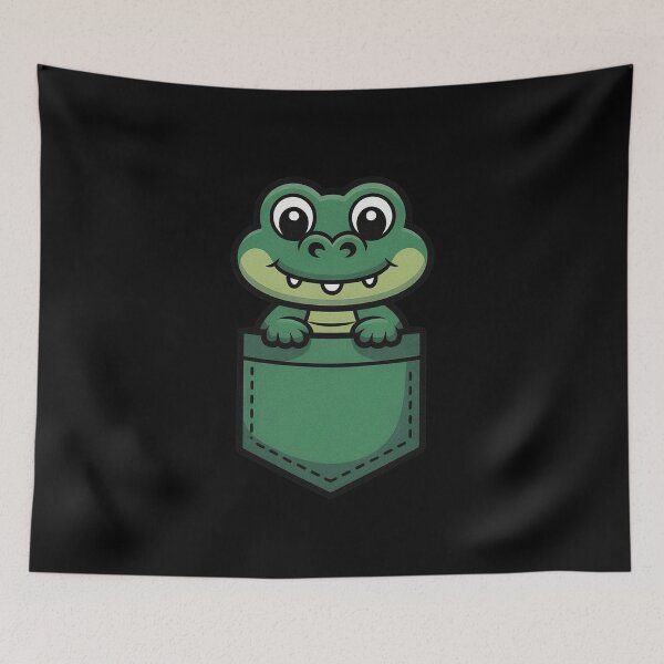 Item preview, Crocodile In Pocket Cute Alligator Shirt Pocket designed and sold by PietrzakDesign.