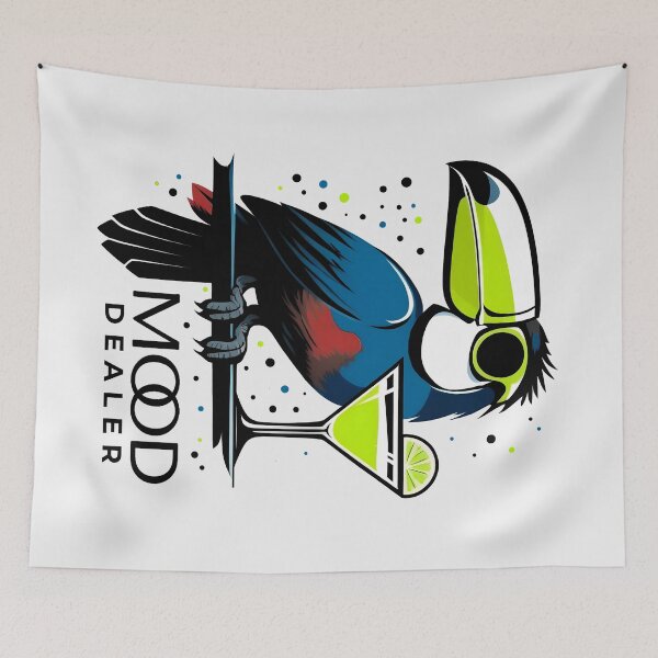 Item preview,  Mood Dealer, Cool and Funny Toucan with Cocktail designed and sold by QuirkySpark.