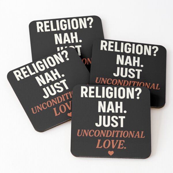 Item preview, Religion? Nah. Just Unconditional Love – Peaceful Statement T-Shirt designed and sold by TeeTimeTreasure.