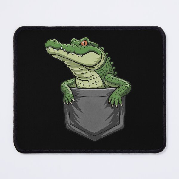Item preview, Crocodile In Pocket Green Alligator Shirt Pocket designed and sold by PietrzakDesign.