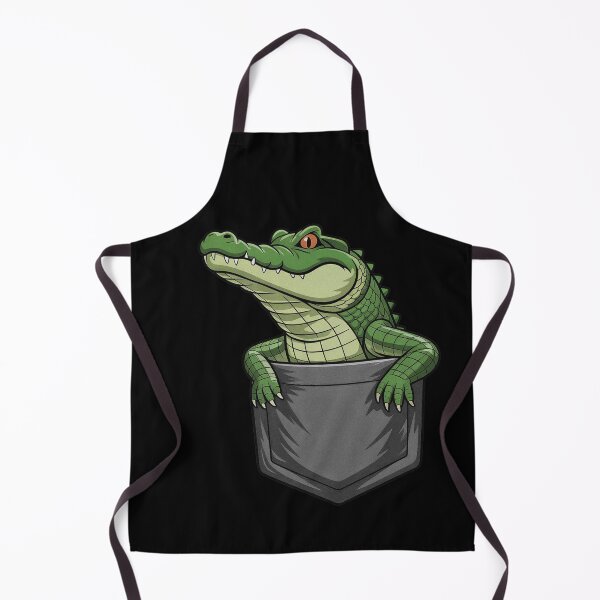 Item preview, Crocodile In Pocket Green Alligator Shirt Pocket designed and sold by PietrzakDesign.
