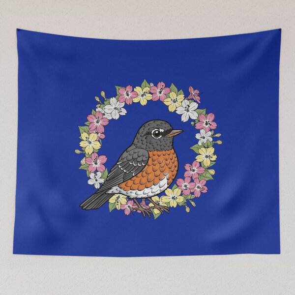 Item preview, Cute Connecticut Bird With Mirabilis designed and sold by taiche.