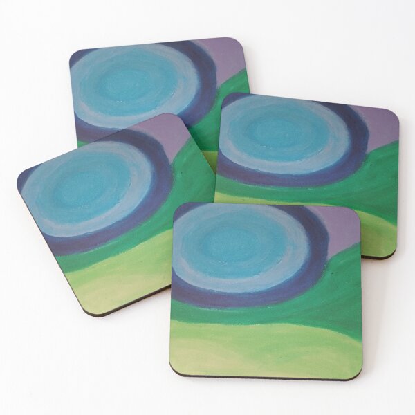 Item preview, Blue Moon abstract landscape painting designed and sold by SleepingFlower.