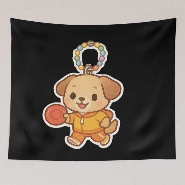 Item preview, Sporty Puppy Kawaii keychain designed and sold by DamioPolArt.
