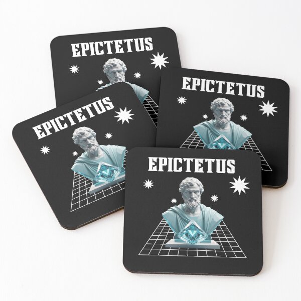 Item preview, Epictetus Aqua Diamond Crystal Stoic Sculpture designed and sold by LexaArtworks.