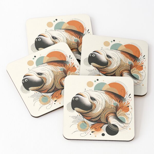 Item preview, Abstract Dugong Portrait designed and sold by TheAnimalZ00.