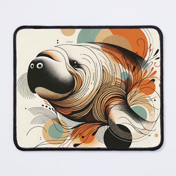 Item preview, Abstract Dugong Portrait designed and sold by TheAnimalZ00.